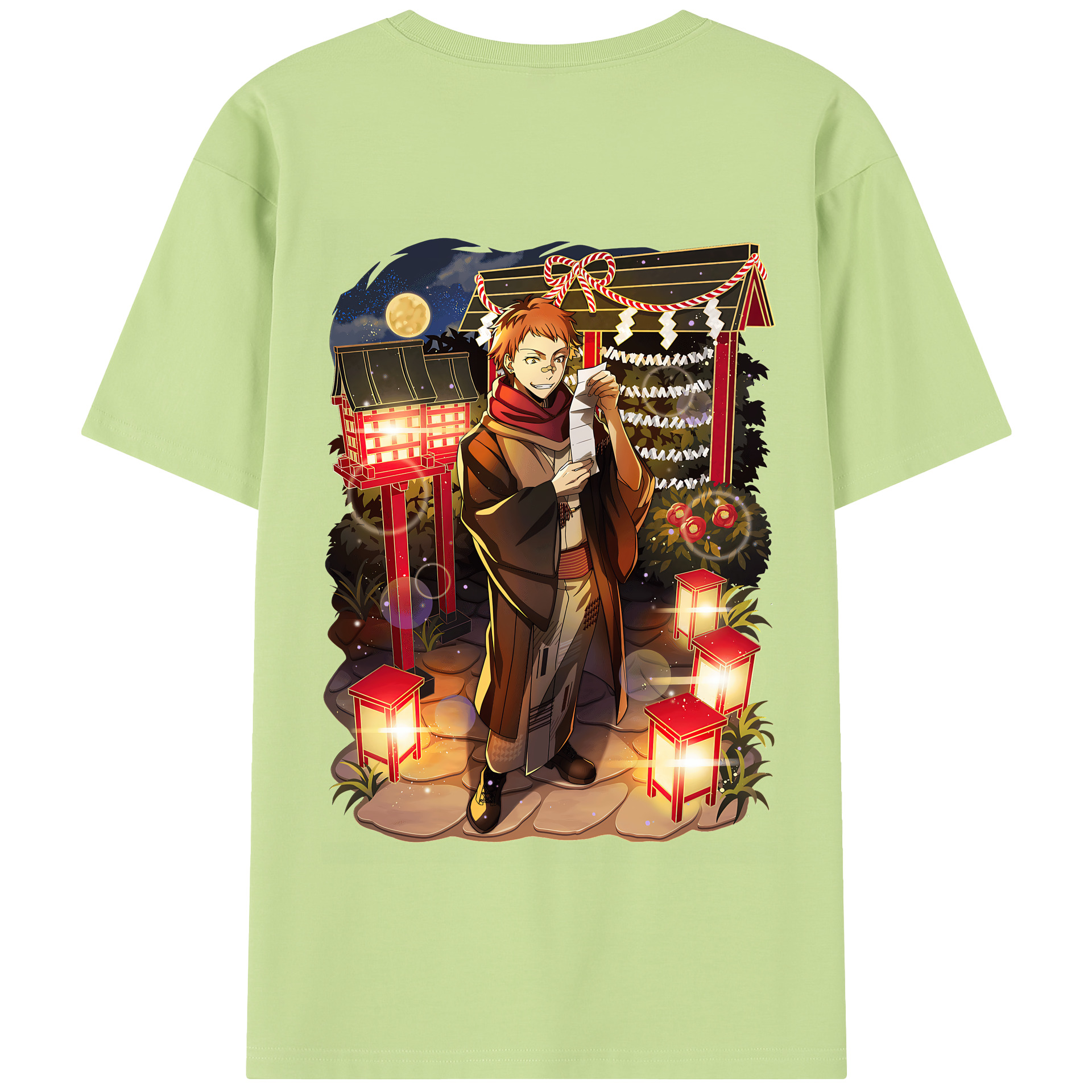 （画像用） 文豪ストレイドッグス Bungo Stray Dogs 綿100％半袖Tシャツ（背面プリント）